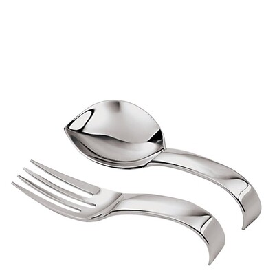 Sambonet living monoportion spoon &amp; fork set giftboxed 4 3/4 inch - 18/10 stainless steel, MPN: 525…