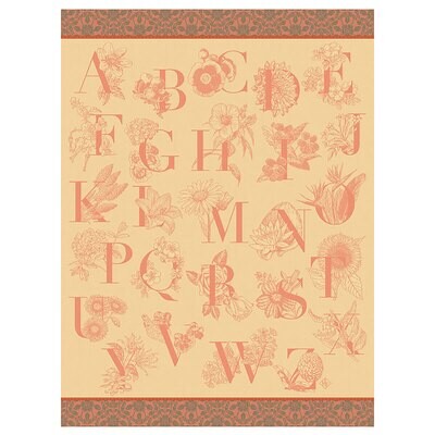Le Jacquard Francais De A A Z Orange Tea Towel 24 x 31 Inch 28560 Set of 4, MPN: 28560, 36602692856…
