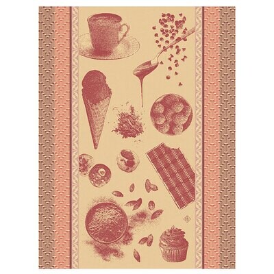 Le Jacquard Francais Chocolats Recettes Yellow Tea Towel 24 x 31 Inch 28565 Set of 4, MPN: 28565, 3…