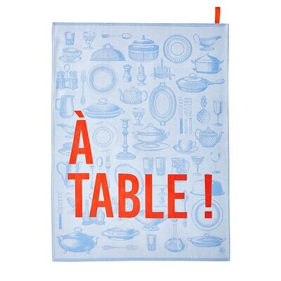 Le Jacquard Francais A Table Blue Tea Towel 24 x 31 Inch 28622 Set of 4, MPN: 28622, 3660269286224