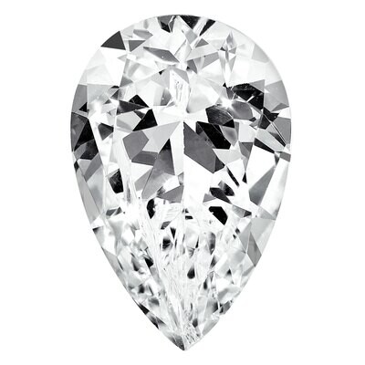 Cubic Zirconia White 7X5mm Pear A Quality Gemstone CZ-0705-PSF-WH-A, MPN: CZ-0705-PSF-WH-A,