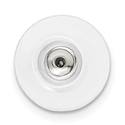 White with Clear Disc Ear Nuts Stainless Steel ST4849W, MPN: ST4849W,