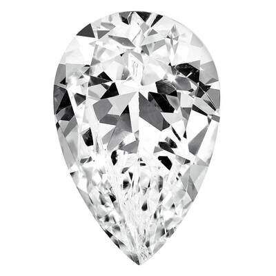 Cubic Zirconia White 5x3mm Pear A Quality CZ-0503-PSF-WH-A, MPN: CZ-PSF-WH-A,