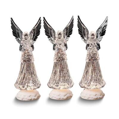 LED Lighted Swirled Snow Set of 3 Angel Figurines GM25633, MPN: GM25633, 89945780765