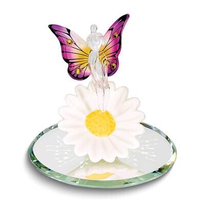 Glass Baron Daisy with Sunburst Fairy Glass Figurine GM24964, MPN: GM24964, 708873046001