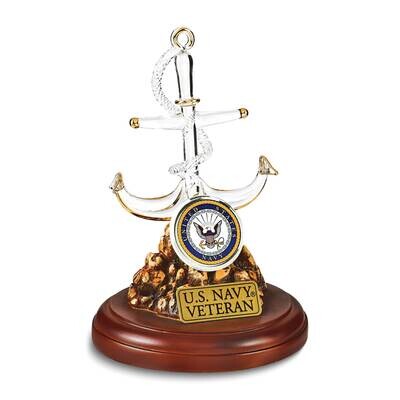 Glass Baron US NAVY VETERAN with Anchor Glass Figurine GM24959, MPN: GM24959, 708873045097