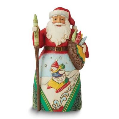 Jim Shore Crayola Santa with Snowman Figure GM24694, MPN: GM24694, 28399293100