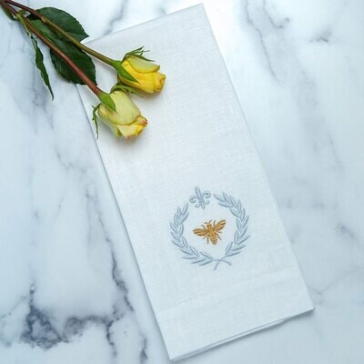 Crown Italian Bee Linen Towel Set of 4 T1041