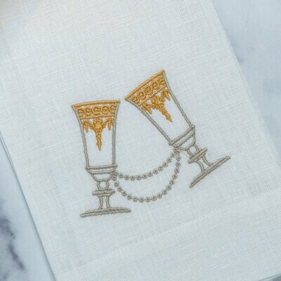 Crown Vetro Glasses Linen Towel Set of 4 T1037