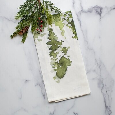 Crown Forest Watercolor Linen Towel Set of 4 T459