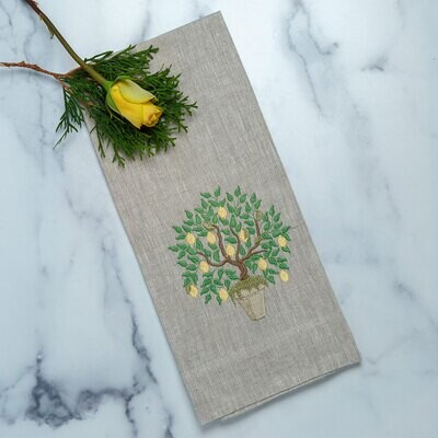 Crown Lemon Tree Linen Towel Set of 4 T244
