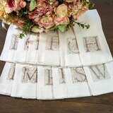 Crown Monogram Linen Towel Assorted Letters Set of 4 T193A