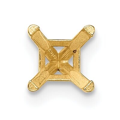 Princess 4-Prong .10ct. Post Earring Mounting 14k Yellow Gold YG2644, MPN: YG2644,