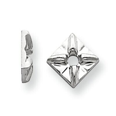 Top Square Shaped 2.3mm Setting 14k White Gold WG301, MPN: WG301,