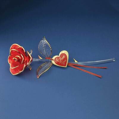Rose - Red/Gold Glass Figurine GM19295, MPN: GM19295, 708873035401