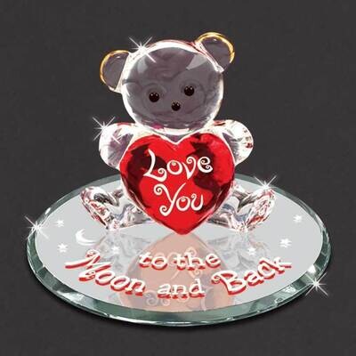 Bear Moon and Back Glass Figurine GM19288, MPN: GM19288, 708873035388