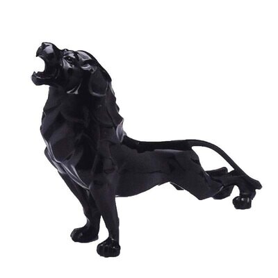 Franz Porcelain Black Magic Sculptured Lucite Lion Form Figurine FL00024, MPN: FL00024,