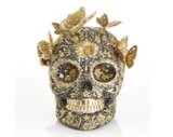 Jay Strongwater Pave Skull with Butterflies Figurine SDH1909-270, MPN: SDH1909-270,