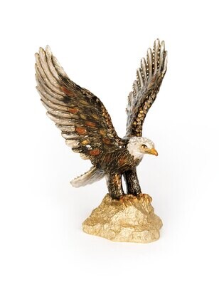 Jay Strongwater Lincoln Eagle Figurine Natural SDH1895-280, MPN: SDH1895-280,
