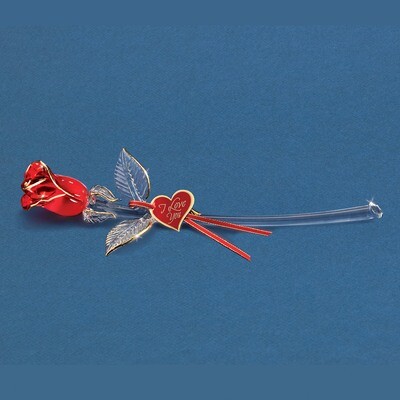 Rose - Red Gold Figurine Glass Baron GM15120, MPN: GM15120, 708873029554