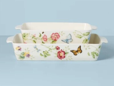 Lenox Butterfly Meadow Rectangular Baker 2 Piece Set 894651, MPN: 894651, 194372024945