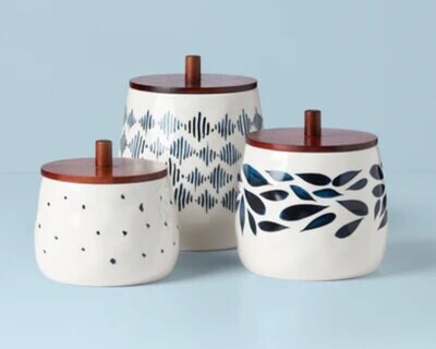 Lenox Blue Bay Canisters 3 Piece Set 894647, MPN: 894647, 194372024907