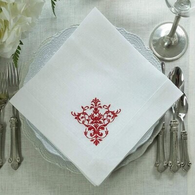 Crown Victorian Large Napkin Red Set of 8 NLG683