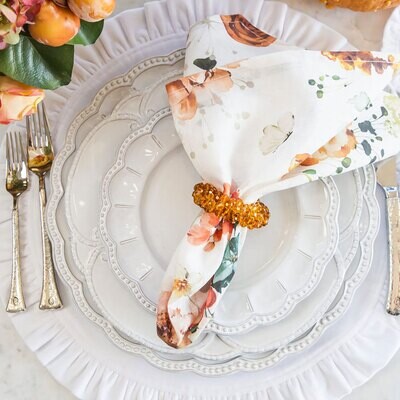 Crown Fall Floral Watercolor Napkin Set of 8 NLG458