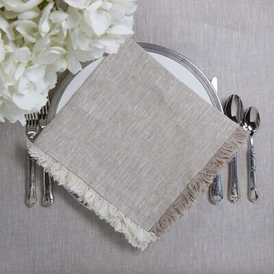 Crown Tuscan Large Napkin Fringe Set of 8 NLG291