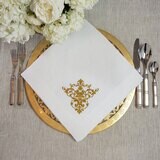 Crown Victorian Large Napkin Gold Set of 8 NLG188