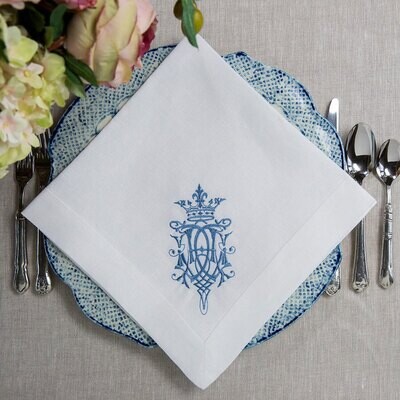 Crown Royal Large Napkin French Blue Set of 8 NLG125