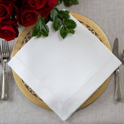 Crown Hemstitch White Set of 8 NLG101