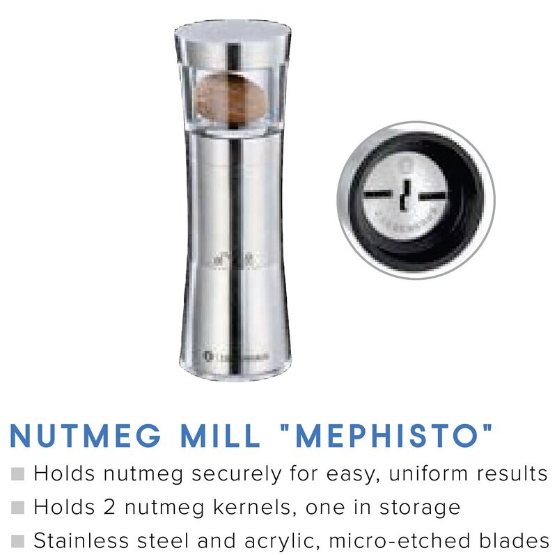 Frieling Mephisto Nutmeg Mill Stainless Steel Acrylic 2.4 x 5 M035353