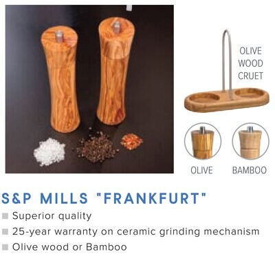 Frieling Frankfurt Salt Mill Bamboo 2.3&quot; x 7&quot; M023244