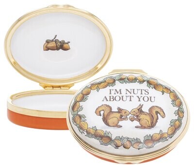 Halcyon Days IÕm Nuts About You Enamel Box ENNAY0706G, MPN: ENNAY0706G,