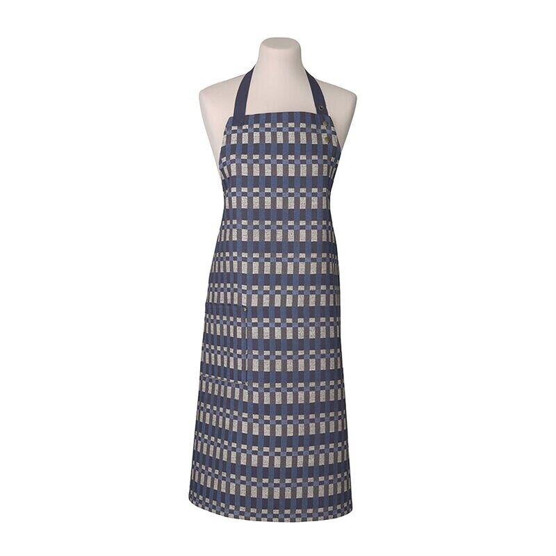 Beige - Jacquard Weave Cotton Apron with Pocket 15