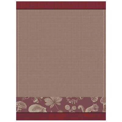 Le Jacquard Francais Hand Towel Dans Les Bois Red 100% Cotton 24 x 31 Inch 28125 Set of 4, MPN: 281…