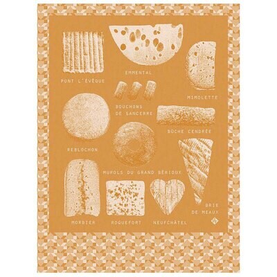 Le Jacquard Francais Tea Towel Fromages Orange 100% Cotton 24 x 31 Inch 28155 Set of 4, MPN: 28155,…