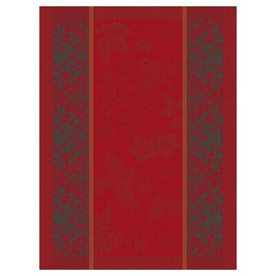 Le Jacquard Francais Tea Towel Poesie D&#39;Hiver Red 100% Cotton 24 x 31 Inch 27733 Set of 4, MPN: 277…