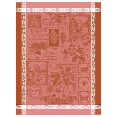 Le Jacquard Francais Tea Towel Herbier Pink 100% Cotton 24 x 31 Inch 27468 Set of 4, MPN: 27468, 36…