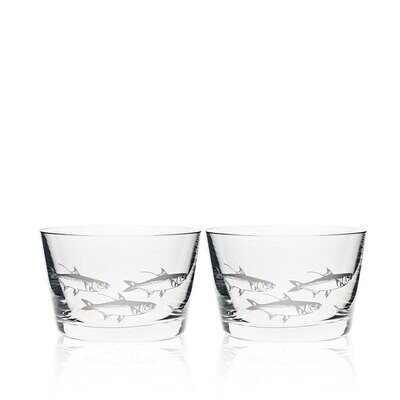 Caskata School Of Fish Glass Tidbit Bowl Set of 2 GL-TBWL-420, MPN: GL-TBWL-420, 817325015820