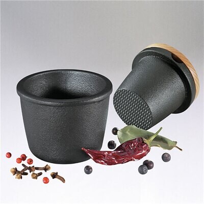 Frieling Spice Grater Cast Iron with Beech Wood Lid 3.5&quot; H M076080
