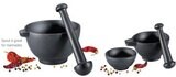 Frieling Mortar &amp; Pestle 3 Piece Set Cast Iron Bowl 1.75&quot; H Mortar 2.25&quot; H M076073