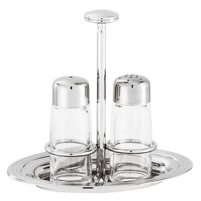 Sambonet Avenue Salt And Pepper Holder With Crystal 53269-02, MPN: 53269-02,