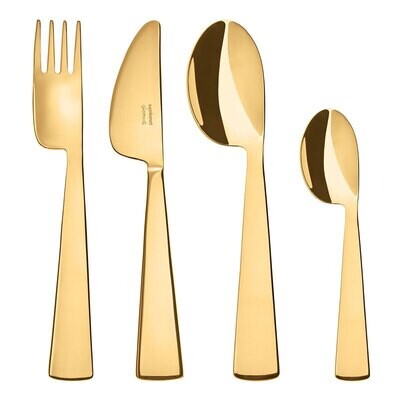 Sambonet Gio Ponti Conca Set 4 Piece Childrens Flatware 52738G98, MPN: 52738G98,