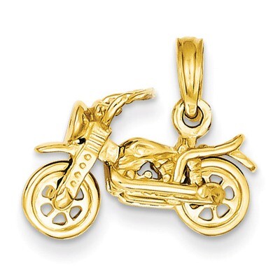 3-D Moveable Motorcycle Pendant 14k Gold D2946, MPN: D2946, 637218059805