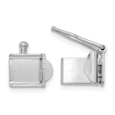 Folded Tongue and Box Clasp 14k White Gold WG1841, MPN: WG1841,
