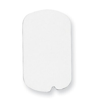 Dog Tag Shape Stamping Sterling Silver Rhodium-plated SS1211, MPN: SS1211,