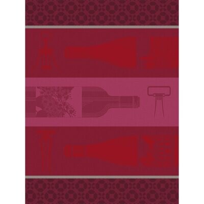 Le Jacquard Francais Tea Towel Vin En Bouteillle Red 100% Cotton 26859 Set of 4, MPN: 26859, 366026…