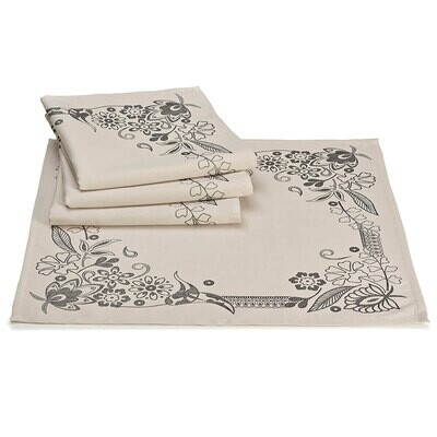 Le Jacquard Francais Napkin Couture Caviar 47% Lin43% Co10% Polyeste 26679 Set of 4, MPN: 26679, 36…